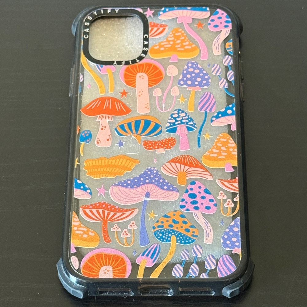 Magic Mushrooms CASETIFY iPhone 11 Case- Ultra Impact, Glossy Black